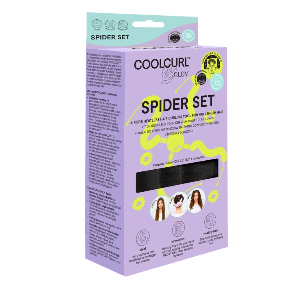 Glov COOL™ Spider, nero Per capelli naturalmente mossi!