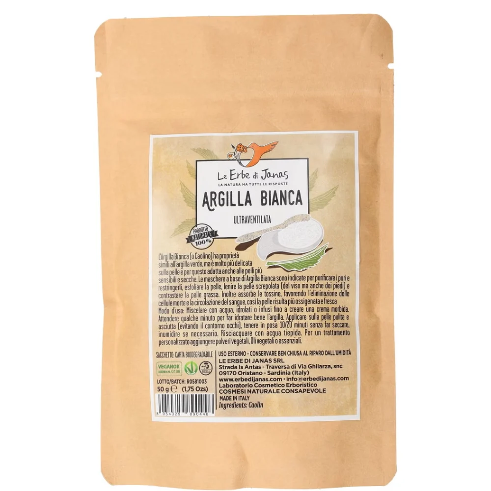 Le erbe di janas Argilla Bianca, 50 g