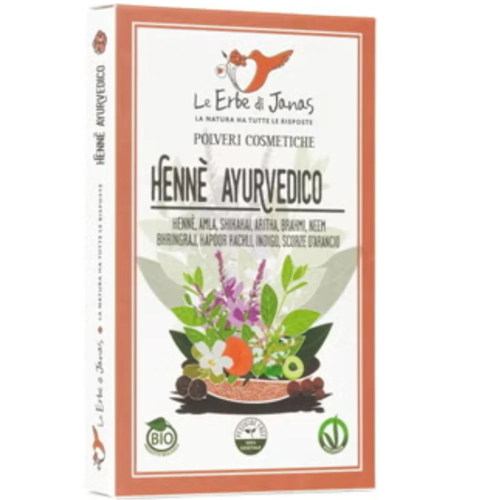 Le erbe di janas Henne Ayurvedico, da 100 g