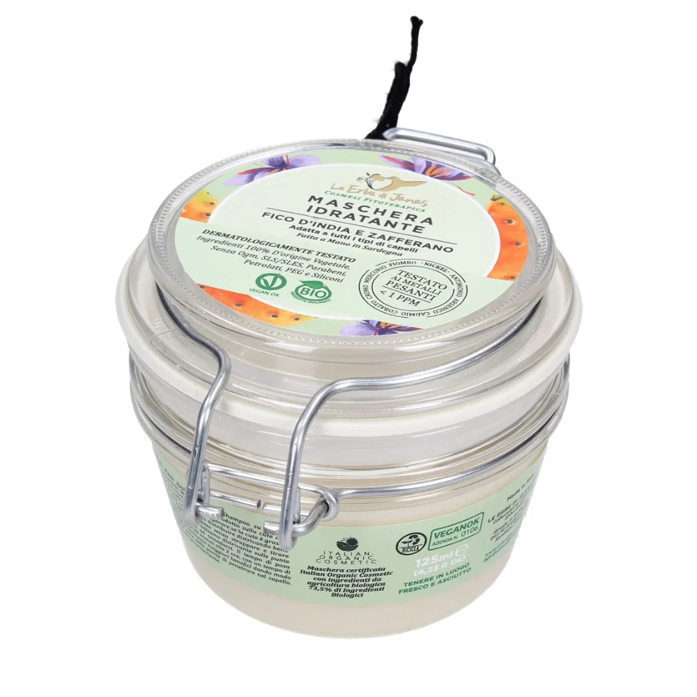 Le erbe di janas Maschera Capelli Idratante Fico D'India & Zafferano, 125 ml