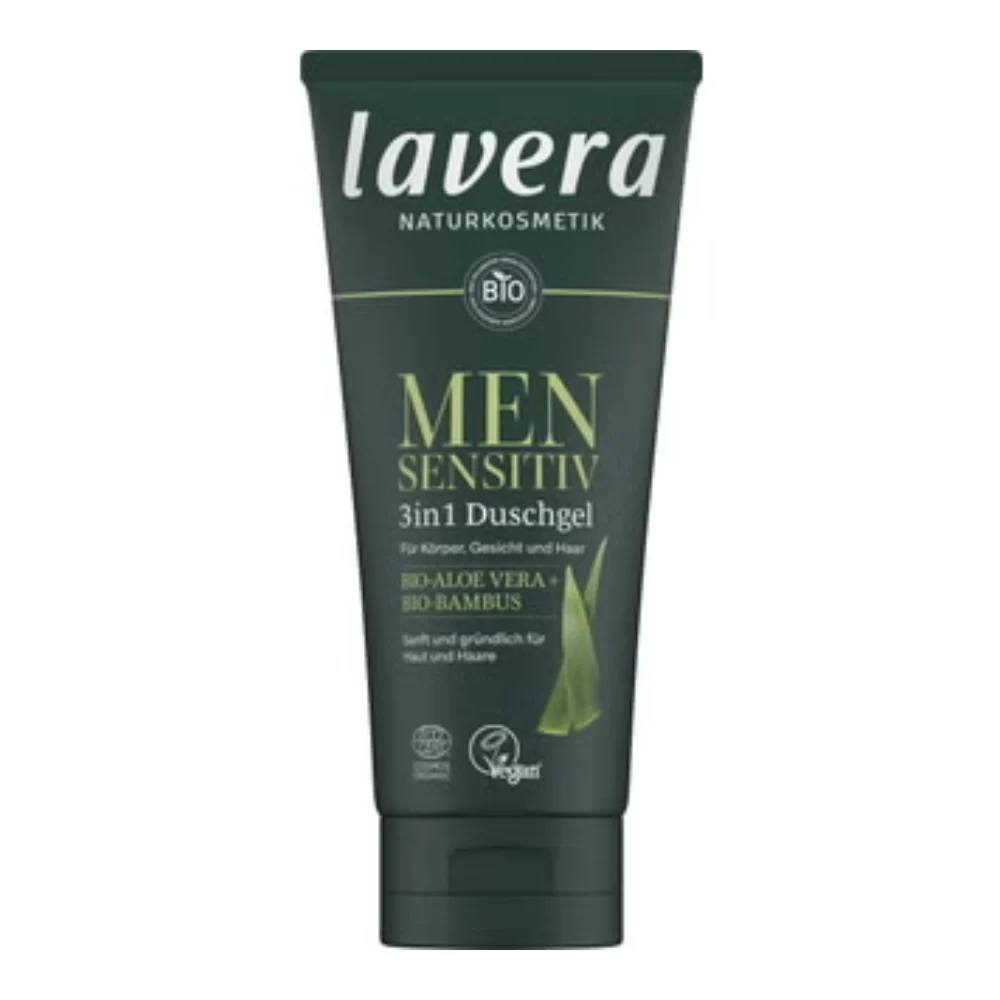 Lavera Uomo Sensitiv 3in1 Shampoo Doccia, 200 ml