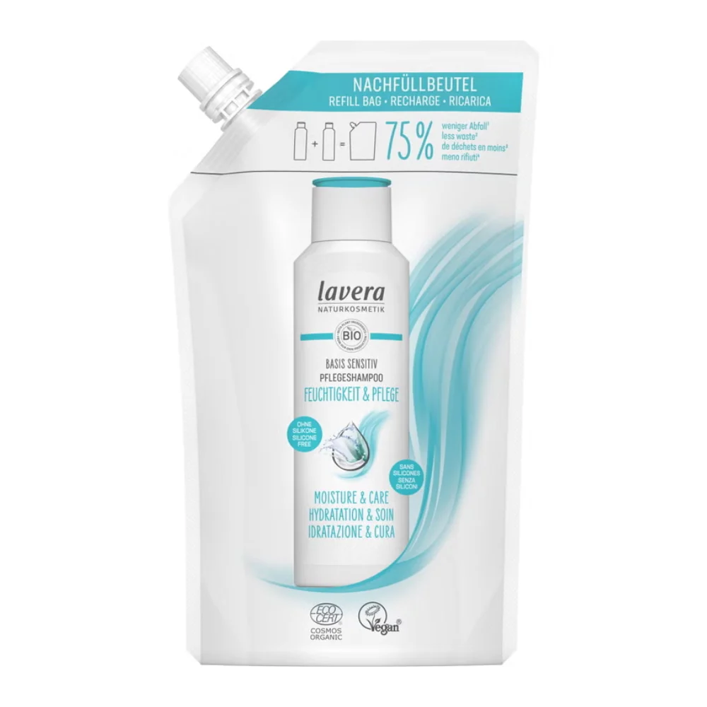 Lavera basis sensitiv - Shampoo Idratante, Ricarica da 500 ml