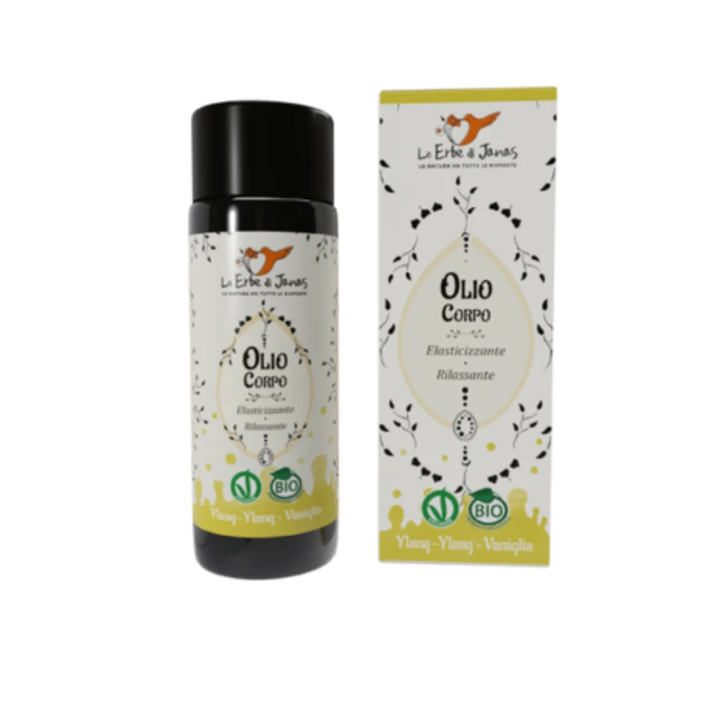 Le erbe di janas Olio Corpo all'Ylang Ylang e Vaniglia, 50 ml