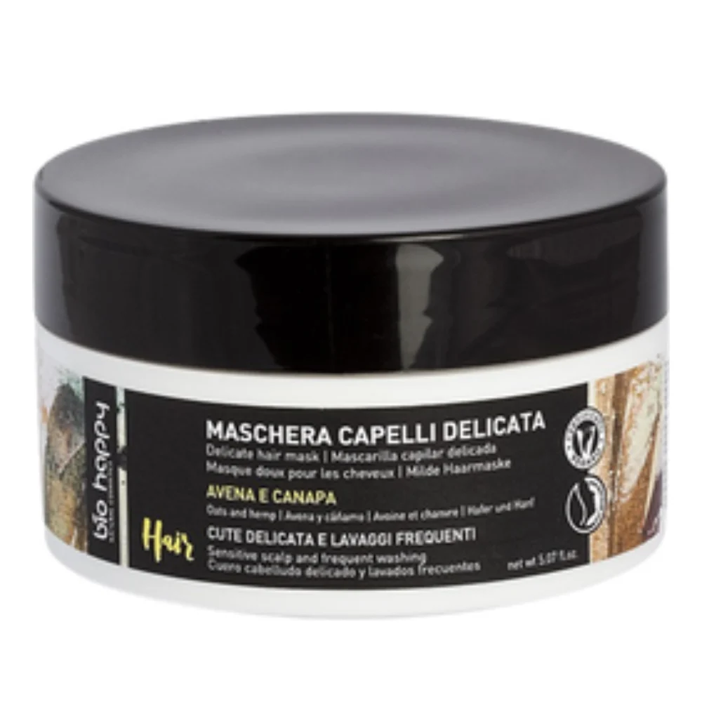 bio happy Maschera Capelli Delicata Avena e Capana, 150 ml