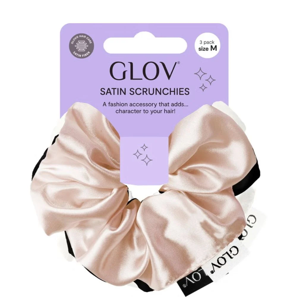 Glov Elastici per capelli 3 pezzi M bianco/rosa/rosso