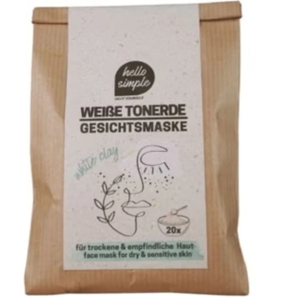 Hello simple Maschera Viso Argilla Bianca Zero Rifiuti 100g