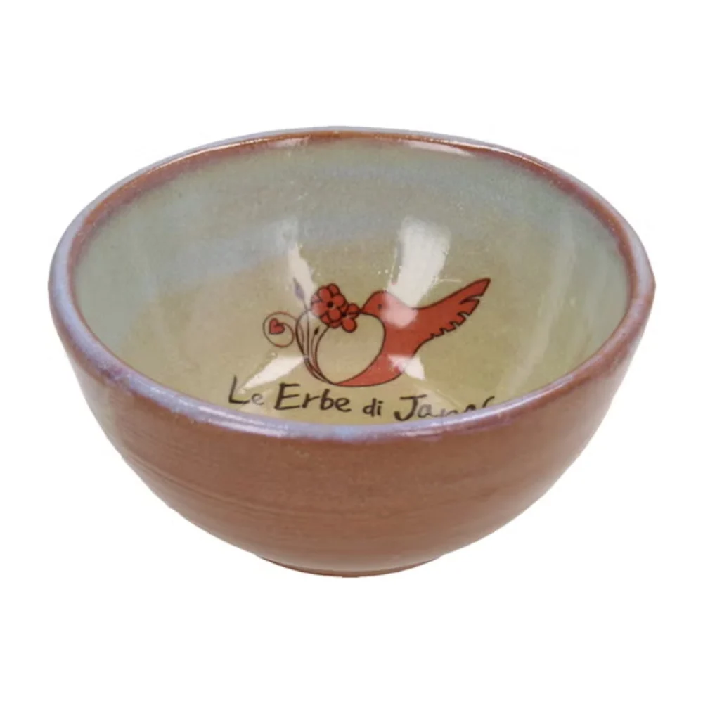 Le Erbe Di Janas Ciotolina In Ceramica Oristanese, Scuro