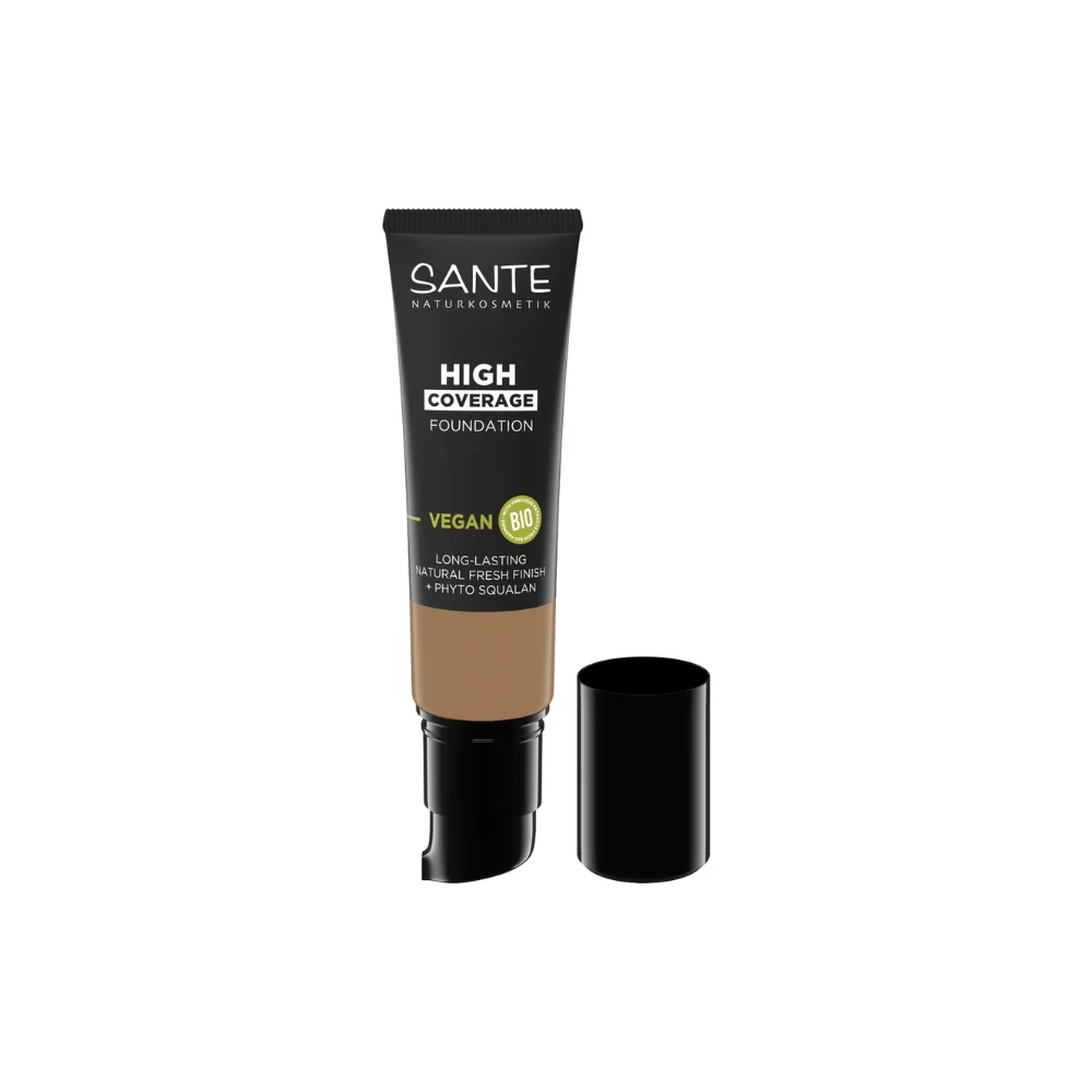 Sante High Coverage Fondotinta, 08 Warm Chestnut (25 ml)