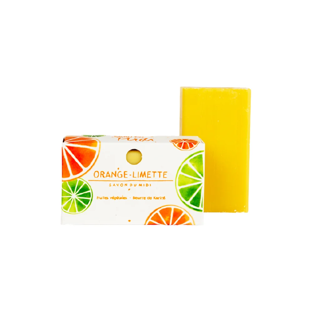 Savon du midi Sapone al Burro di Karitè con Arancia e Lime, 100 g