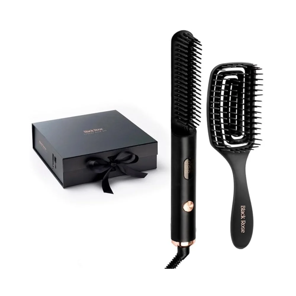 KIT TERMOSPAZZOLA-SPAZZOLA BLACK ROSE LUXURY