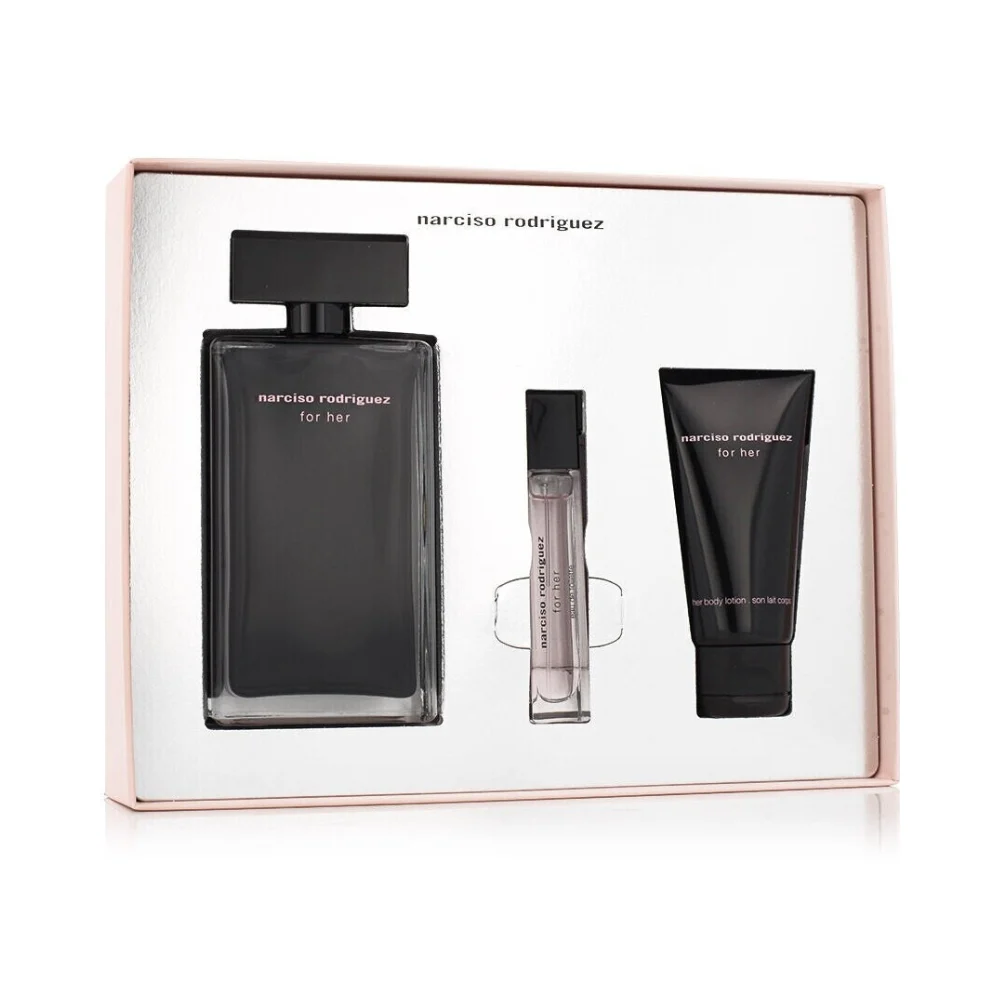 NARCISO RODRIGUEZ FOR HER GIFT SET (EDT 100ml, EDT 10ml, BL 50ml)