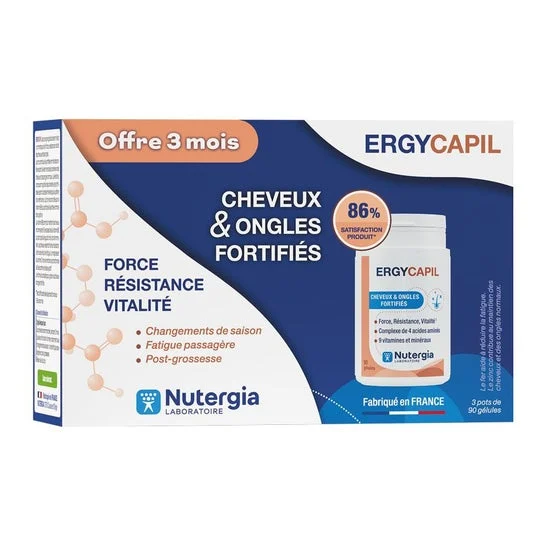 Nutergia Ergycapil Pack Cabello y Uñas Fortificado 3x90caps