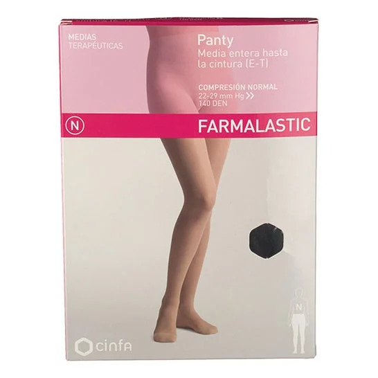 Collant farmalastico fino alla vita (E-T) compressione normale T-medio nero 1pc