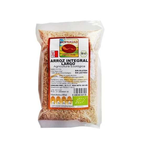 Bioprasad Riso Integrale Lungo Bio Senza Glutine 500g