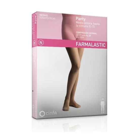 Farmalastic panty-medio vita alta (E-T) compressione normale T-medio beige 1ud