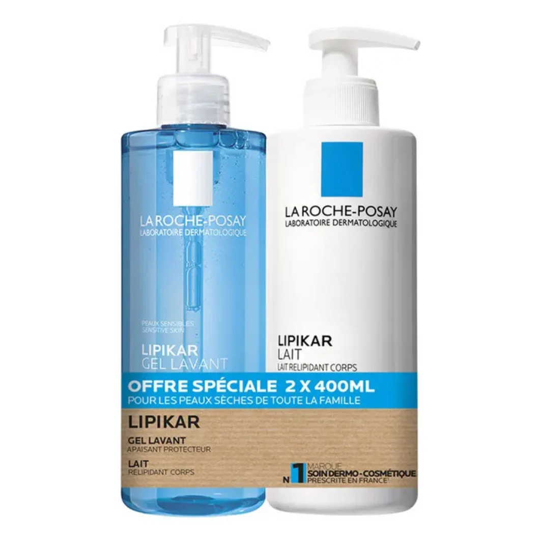 La Roche-Posay Lipikar Gel Lavante e Latte Relipidante Corpo 2x400ml