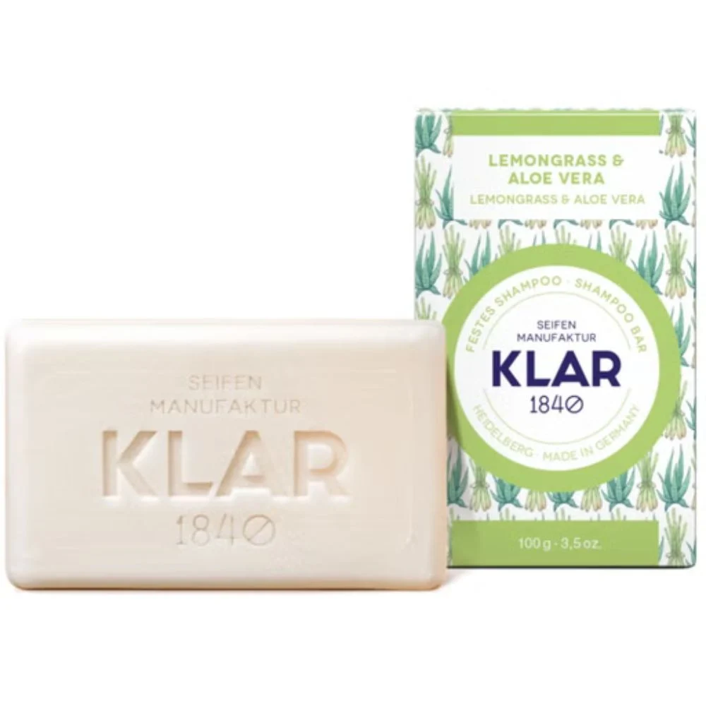 Klar Shampoo Solido Lemongrass e Aloe Vera 100 g