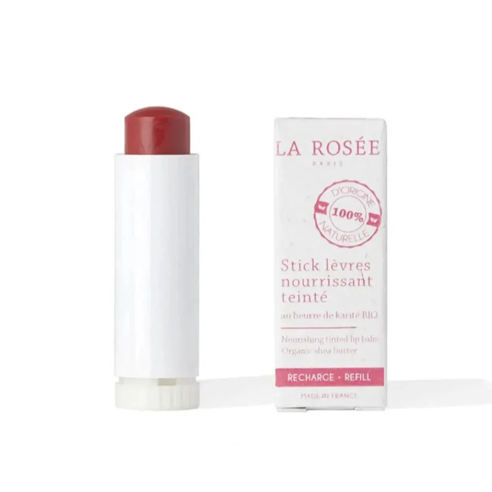 LA ROSÉE ricarica Stick labbra nutriente tinto lampone ricaricabile al burro di karitè bio 4.5g
