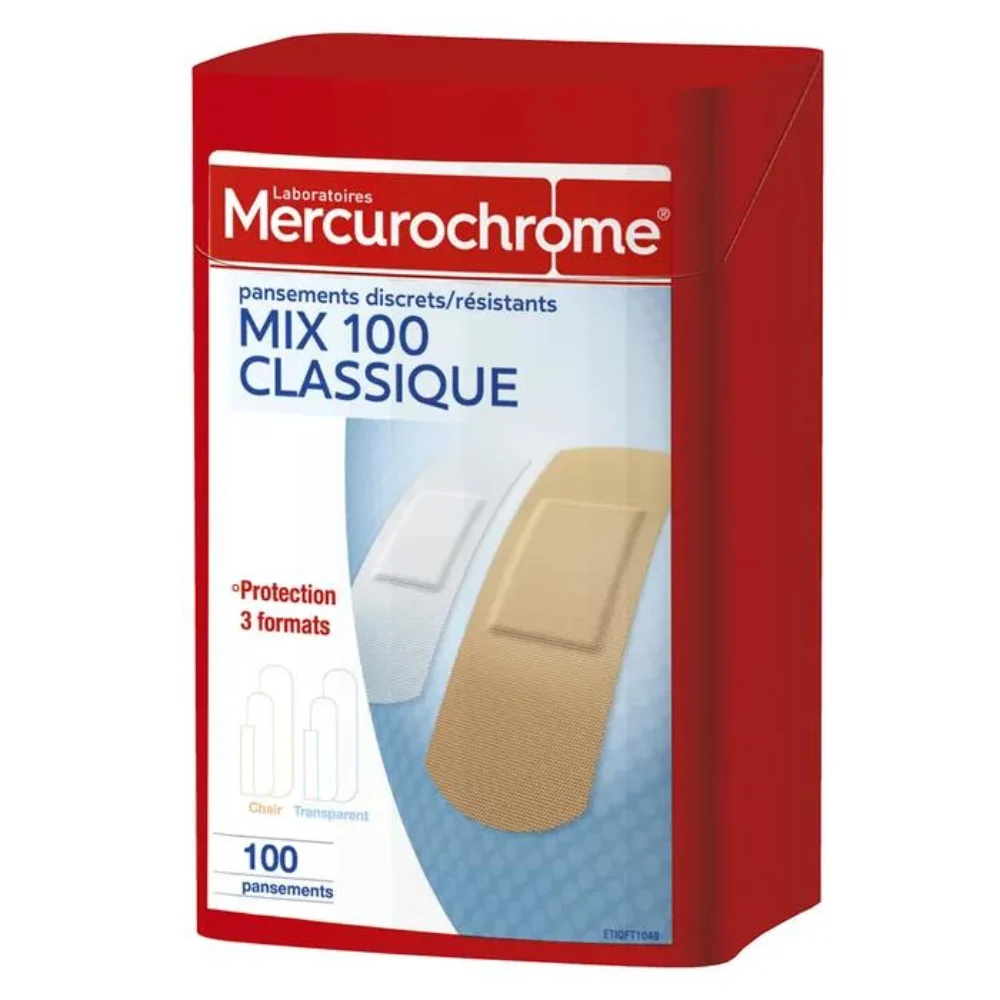 Mercurochrome Scatola 1 ° Soccorso Cerotti Multiuso X100