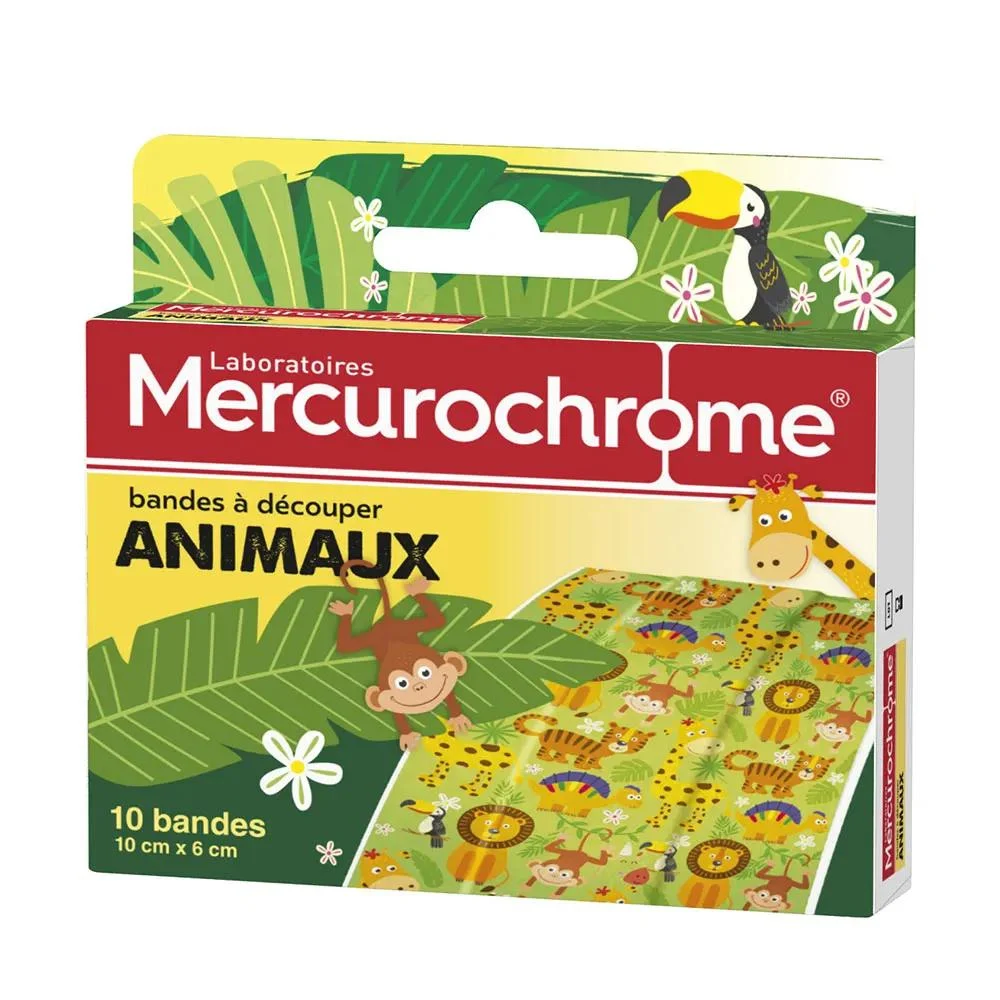Mercurochrome Strisce di taglio Animali x10