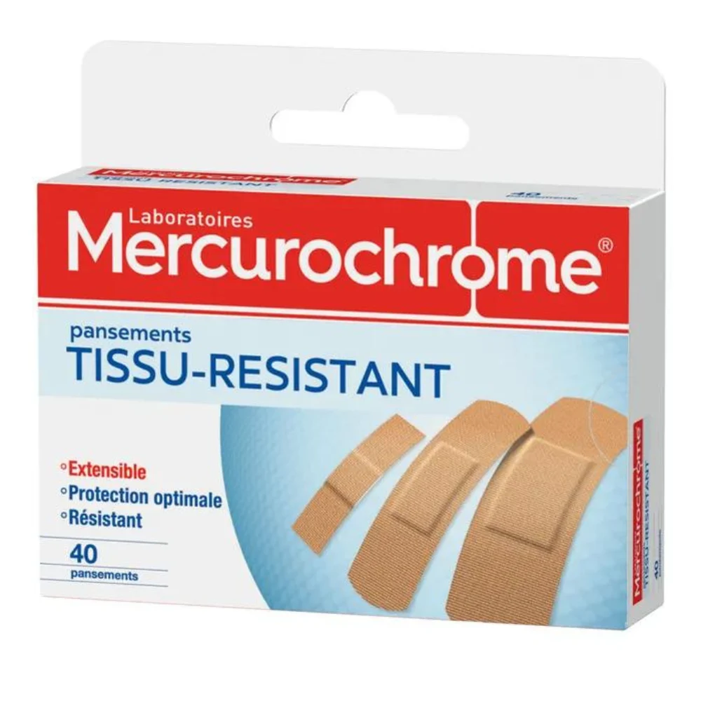 Mercurochrome Cerotti Tessuto Resistente 3 Formati x40