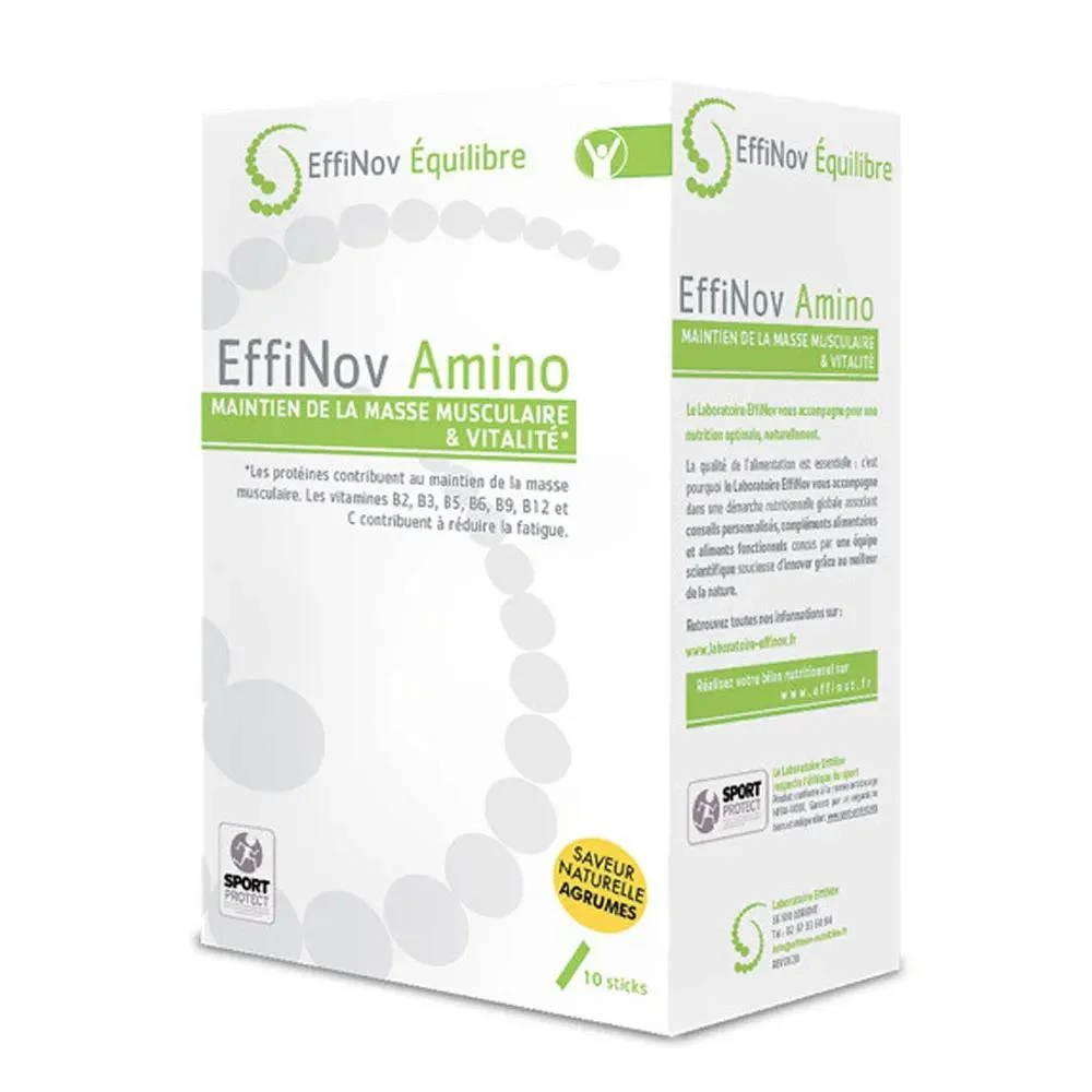 Effinov Nutrition Amino Mantenimento Della Massa Muscolare e Vitalità 10 Stick