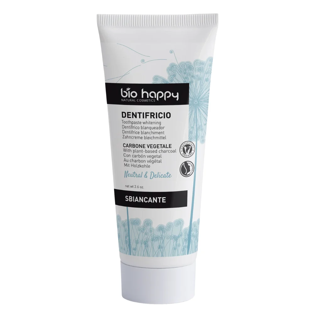 Bio happy Neutro & Delicato Dentifricio al Carbone Vegetale 75 g