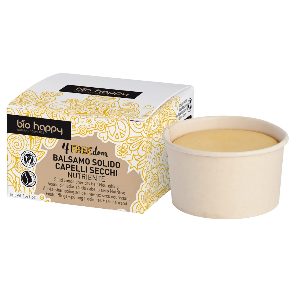 Bio happy 4FREEdom Balsamo Solido Nutriente per Capelli Secchi 40 g