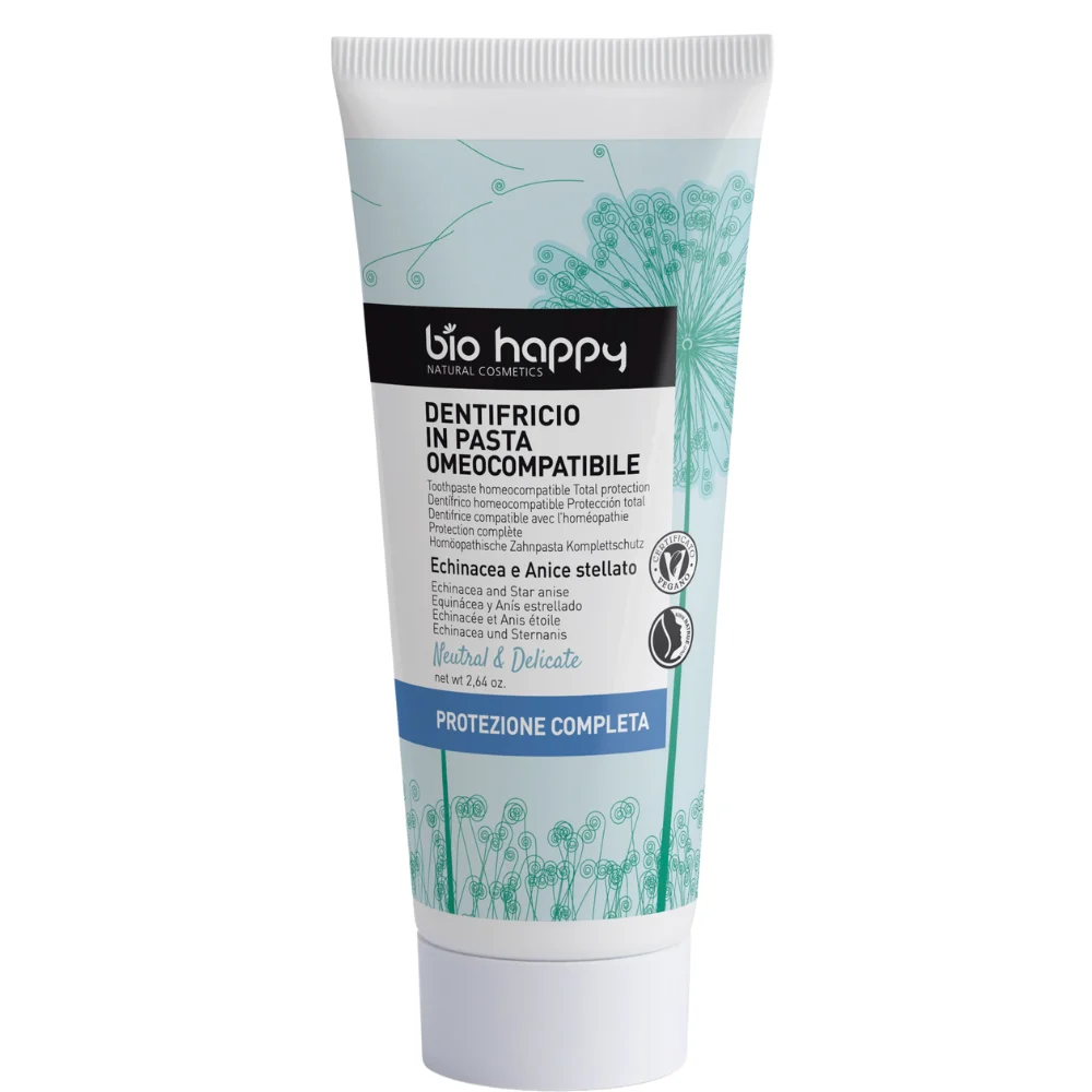 Bio happy Neutro & Delicato Dentifricio Omeocompatibile a Protezione Totale 75 g