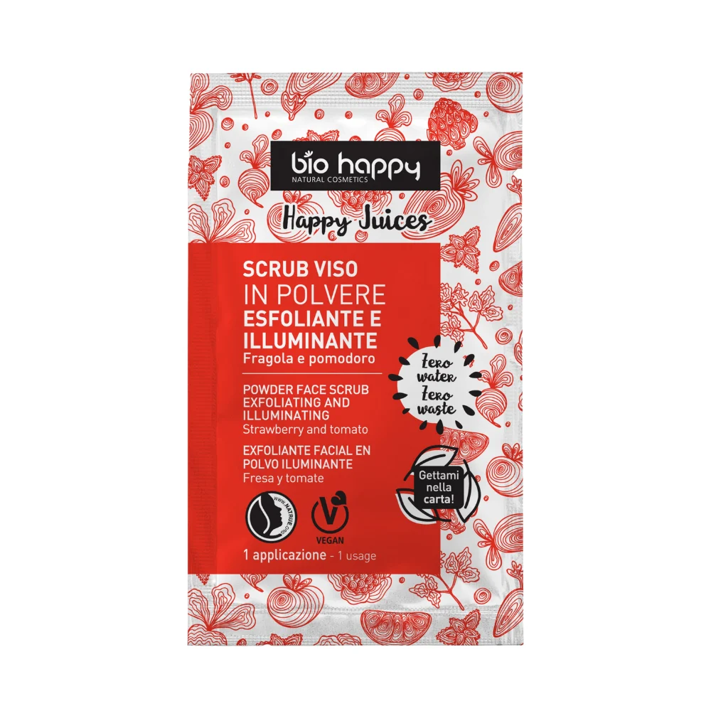 Bio happy Happy Juices Scrub Viso in Polvere Esfoliante e Illuminante 5 g