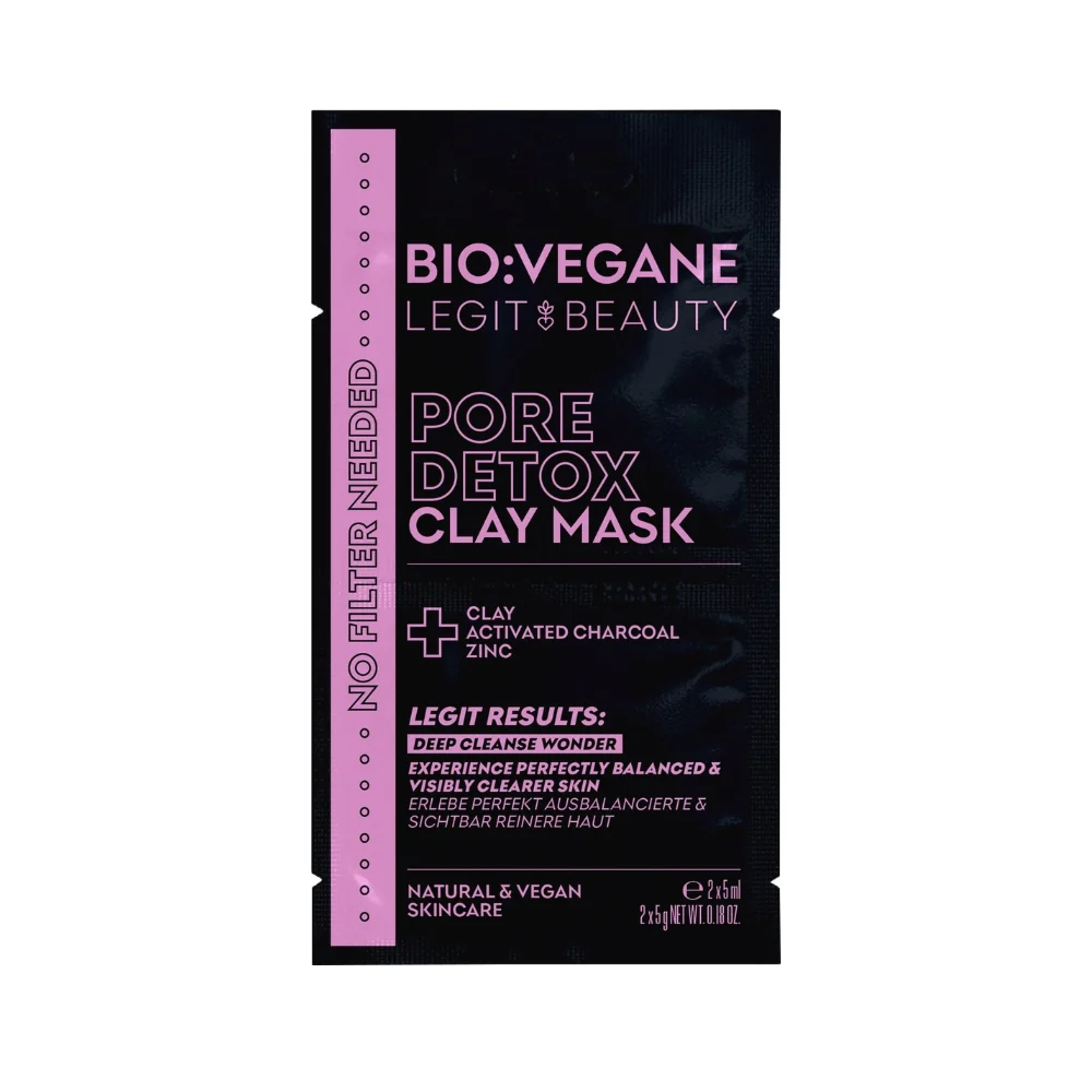 Bio:vÉgane legit beauty Maschera Pore Detox Argilla 10 ml