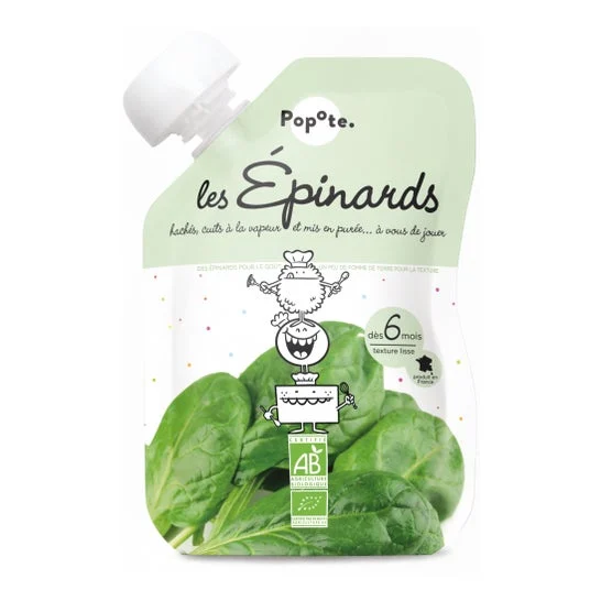 Popote Calabaza Espinacas Ecológico 120g