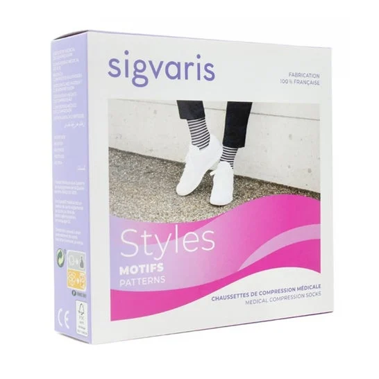 Sigvaris 2 Style Mariniere Mujer Marino Negro Normal TS 1 Par
