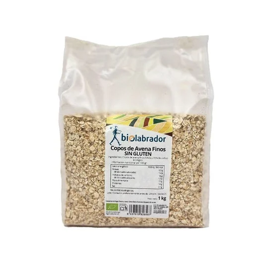 Biolabrador Copos de Avena Finos Sin Gluten 1kg