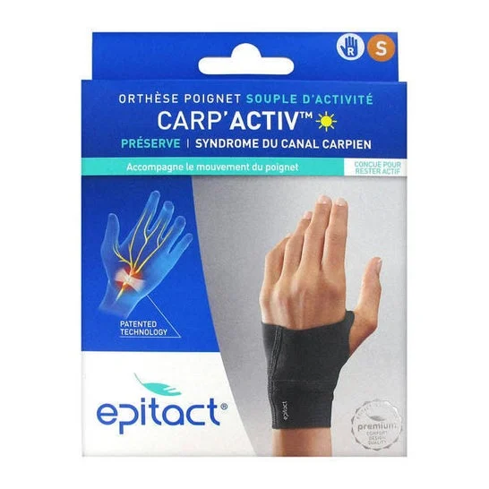 Epitact Carp'activ Orthesis Orthesis polso flessibile polso dritto attività dritto Dimensione polso S