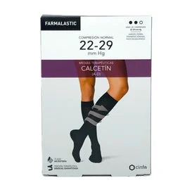 Calza farmalastica (A-D) compressione normale T-medium nero 1 pz
