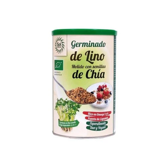 Sol Natural Sprouted Flax Sprouts Ground With Chia 300g