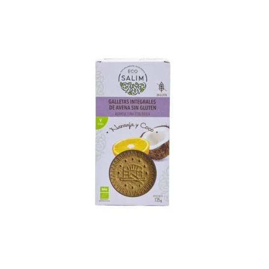 Eco-Salim Galletas de Avena Naranja Coco Bio Sin Gluten 135g
