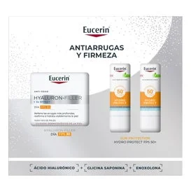 Eucerin Pack antiedad Hyaluron-Filler Crema de Día FPS 30 50ml + 2 Minis Sun Hydro Protect FPS 50+ 2x5ml