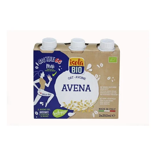 Isola Bio Bebida Vegetal de Avena Bio Sin Gluten Vegan 3x250ml