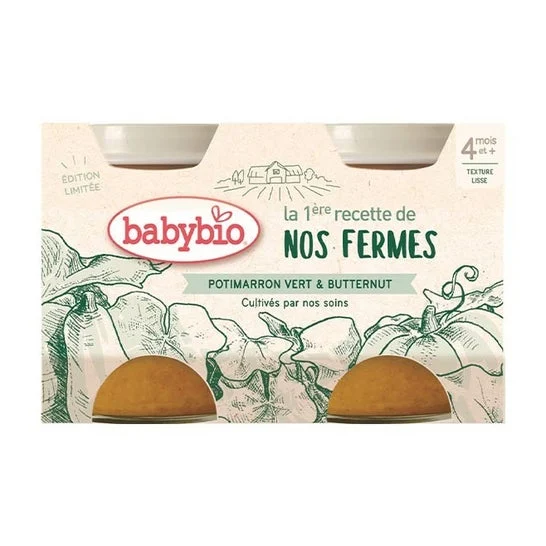 BabyBio Patata Zucca 2x130g