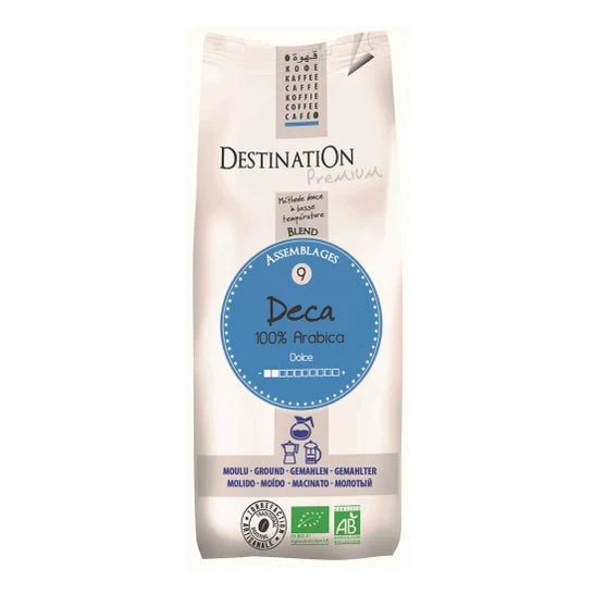 Destination Mild Decaffeinated Ground Coffee Arabica Bio 250g