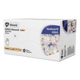 Shield Guantes Látex Gd45 Sin Polvo XL Blanco 100uds