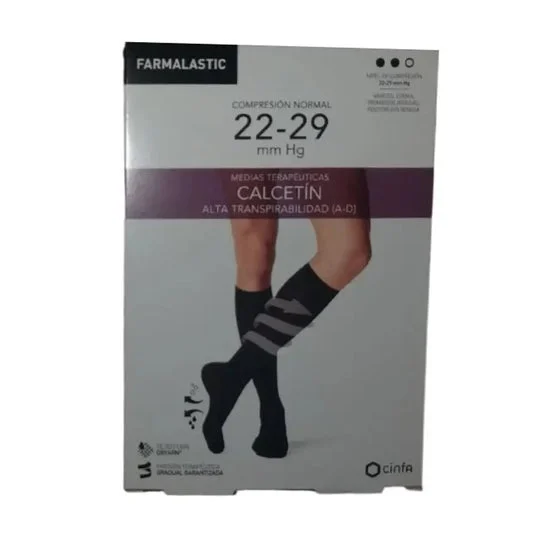 Calzino Farmalastic antibatterico normale comp. antibatterico T-extra grande nero 1 pz