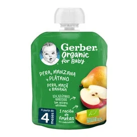 Gerber Organic Pera Mela Banana 90g