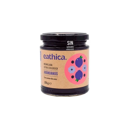 Eathica Mermelada Extra Eco de Arándanos con Zumo de Uva 255g