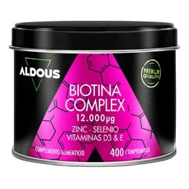 Aldous Labs Biotina Zinco Selenio Vitamina D3 e Vitamina E 250mg 400comp