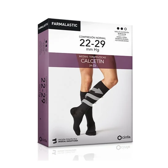Calza farmalastica (A-D) normale compressione T- piccolo nero 1 pz