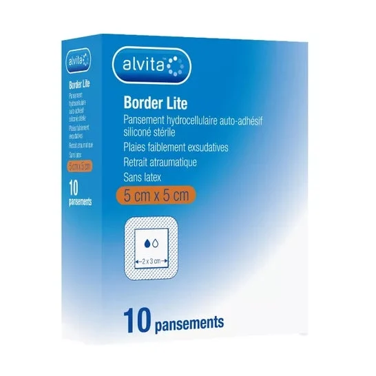 Alvita Apósito Hidrocelular Border B Lite 5x5cm 10uds