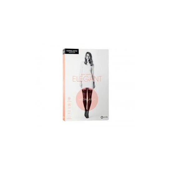 Farmalastic Novum Elegante calza lunga (A-F) a compressione leggera color caviale T-3 1 pz
